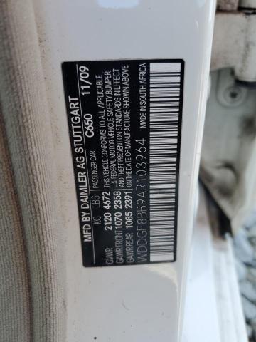 WDDGF8BB9AR103964 - 2010 MERCEDES-BENZ C 300 4MATIC WHITE photo 12