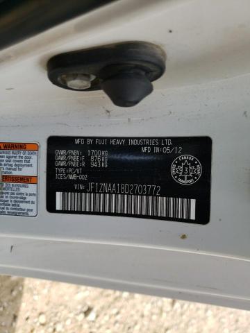 JF1ZNAA18D2703772 - 2013 TOYOTA SCION FR-S 白色 照片 12