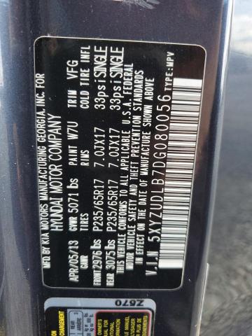 5XYZUDLB7DG080056 - 2013 HYUNDAI SANTA FE SPORT GRAY photo 14