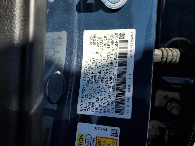 2HGFE4F86SH326367 - 2025 HONDA CIVIC SPORT 蓝色 照片 12