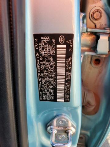 JTDKDTB30E1078091 - 2014 TOYOTA PRIUS C BLUE photo 13