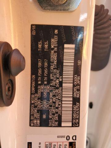 JTEBU5JR7J5553896 - 2018 TOYOTA 4RUNNER SR5/SR5 PREMIUM Білий фото 12