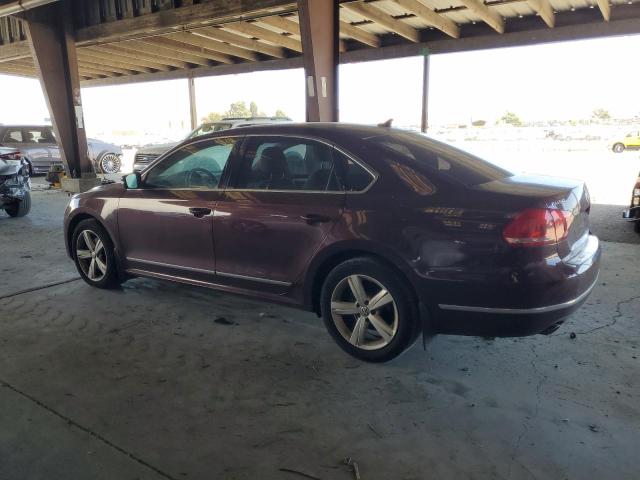 1VWBN7A37DC100951 - 2013 VOLKSWAGEN PASSAT SE MAROON photo 2