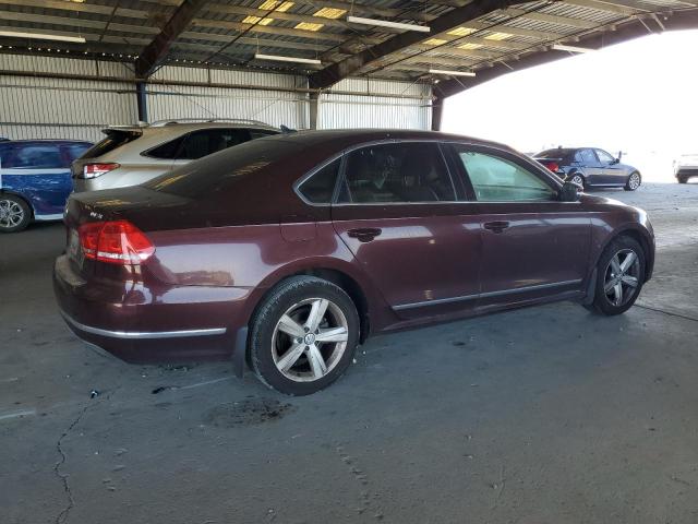 1VWBN7A37DC100951 - 2013 VOLKSWAGEN PASSAT SE MAROON photo 3