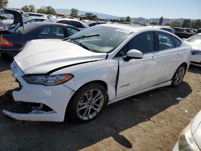 3FA6P0LU4HR188169 - 2017 FORD FUSION SE HYBRID WHITE photo 1