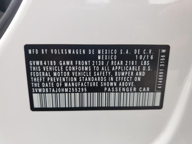 3VWDB7AJ0HM255295 - 2017 VOLKSWAGEN JETTA SE 白色 照片 12