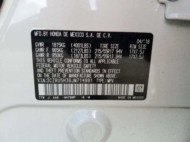 3CZRU5H36JM714991 - 2018 HONDA HR-V LX WHITE photo 13