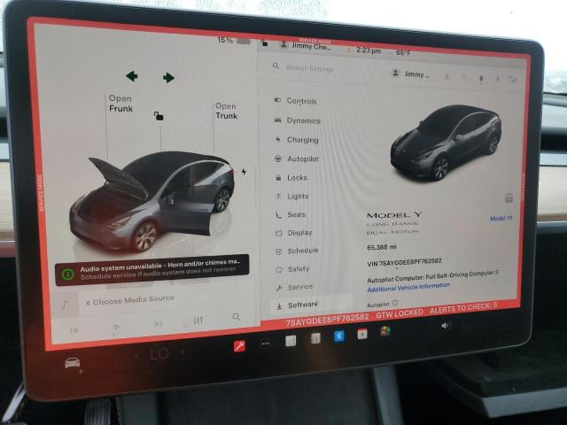 7SAYGDEE8PF762582 - 2023 TESLA MODEL Y Grau Foto 9