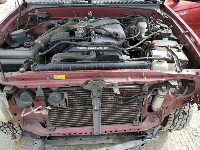 5TEGN92N81Z784426 - 2001 TOYOTA TACOMA DOUBLE CAB PRERUNNER BURGUNDY photo 11