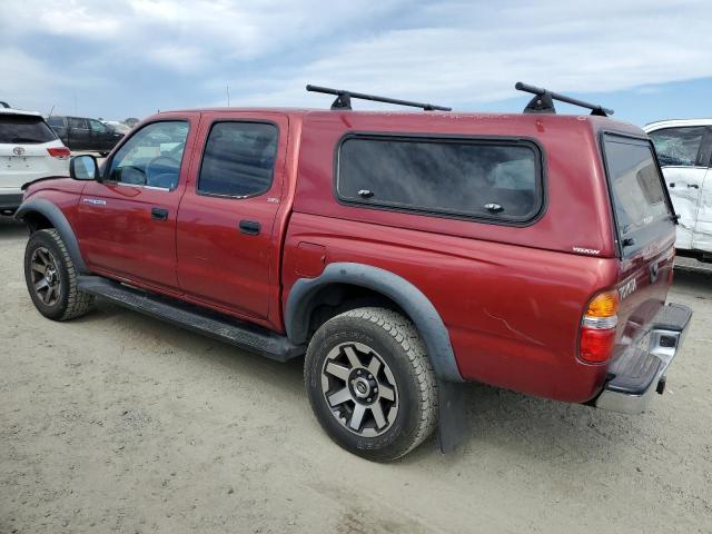 5TEGN92N81Z784426 - 2001 TOYOTA TACOMA DOUBLE CAB PRERUNNER BURGUNDY photo 2