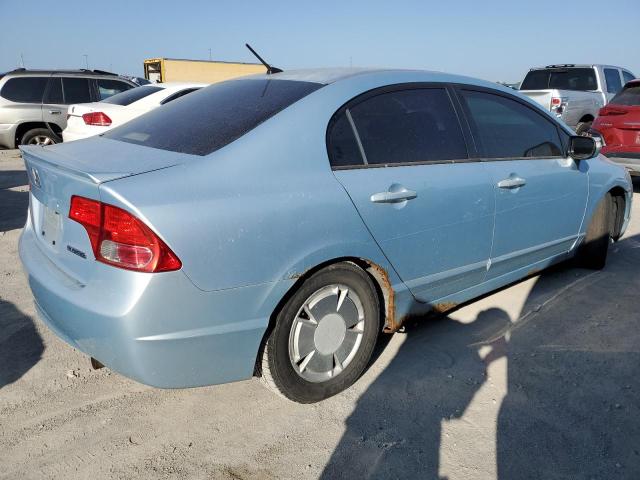 JHMFA36236S022703 - 2006 HONDA CIVIC HYBRID BLUE photo 3