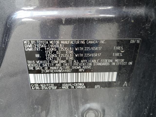 2T3RFREV4HW544667 - 2017 TOYOTA RAV4 XLE GRAY photo 13