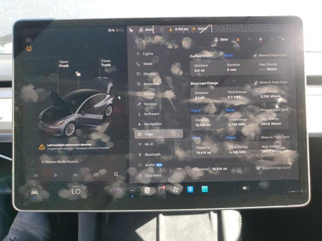 5YJ3E1EA1PF624892 - 2023 TESLA MODEL 3 GRAY photo 9