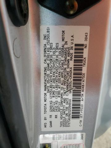 5TETU62N25Z094810 - 2005 TOYOTA TACOMA PRERUNNER ACCESS CAB SILVER photo 12