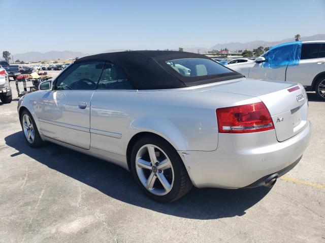 WAUDH48H07K028887 - 2007 AUDI A4 3.2 CABRIOLET QUATTRO SILVER photo 2