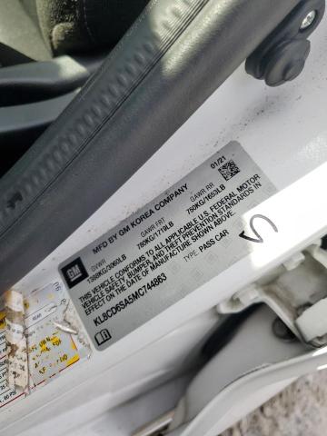 KL8CD6SA5MC744863 - 2021 CHEVROLET SPARK 1LT أبيض صورة 12