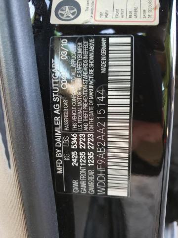 WDDHF9AB2AA215144 - 2010 MERCEDES-BENZ E 550 4MATIC BLACK photo 12