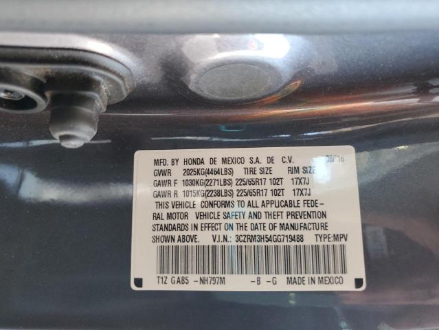 3CZRM3H54GG719488 - 2016 HONDA CR-V EX GRAY photo 13
