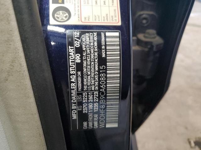 WDDHF8JB9CA608815 - 2012 MERCEDES-BENZ E 350 4MATIC BLUE photo 12