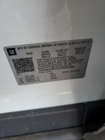 3GNAXJEVXJS646724 - 2018 CHEVROLET EQUINOX LT Ağ foto 12