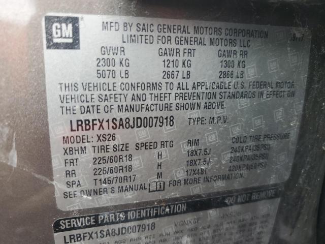 LRBFX1SA8JD007918 - 2018 BUICK ENVISION ESSENCE Gri fotoğraf 13