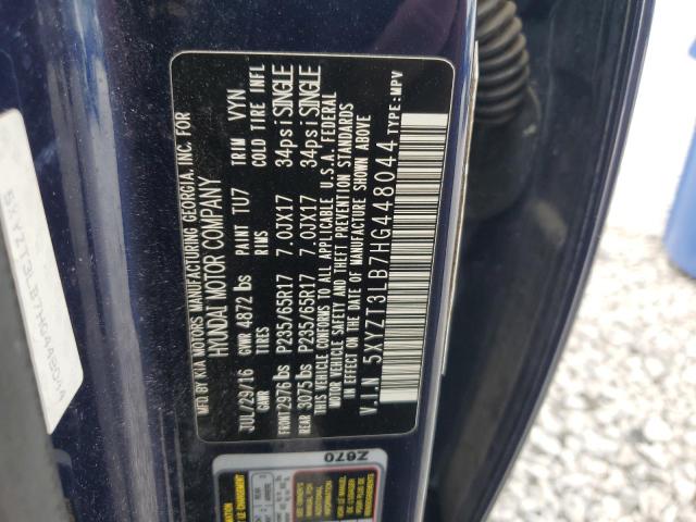 5XYZT3LB7HG448044 - 2017 HYUNDAI SANTA FE SPORT BLUE photo 13