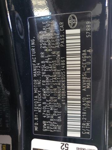 4T1DBADK6SU514861 - 2025 TOYOTA CAMRY XSE Schwarz Foto 12