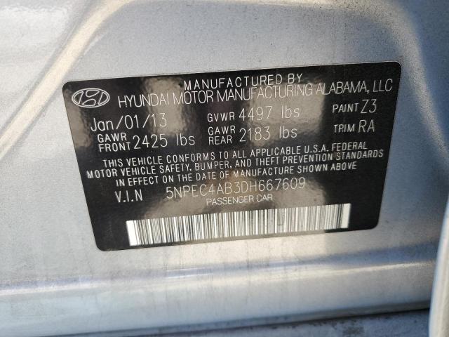 5NPEC4AB3DH667609 - 2013 HYUNDAI SONATA SE 蓝色 照片 12