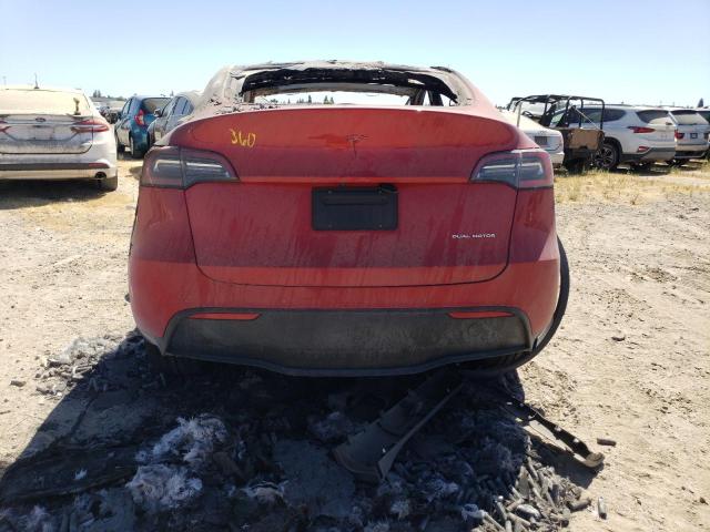 5YJYGDEE9MF213157 - 2021 TESLA MODEL Y RED photo 6