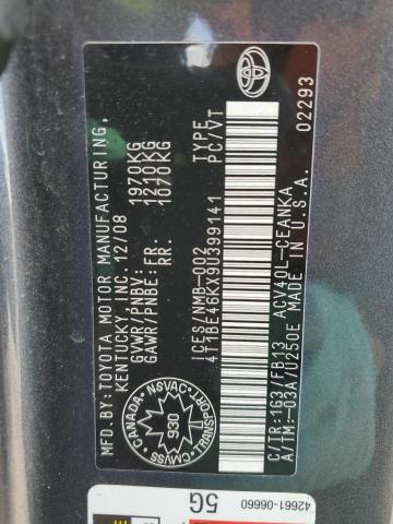 4T1BE46KX9U399141 - 2009 TOYOTA CAMRY BASE CHARCOAL photo 12