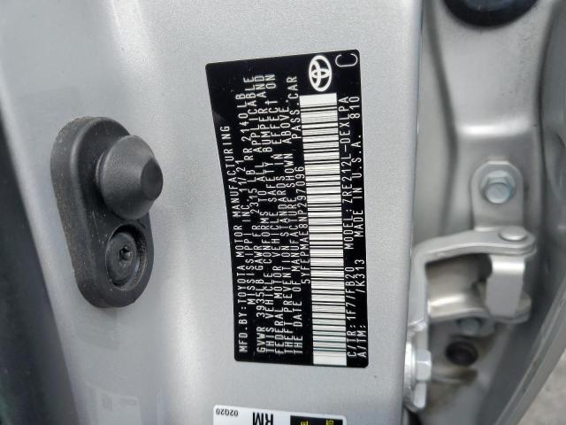 5YFEPMAE8NP297096 - 2022 TOYOTA COROLLA LE SILVER photo 13