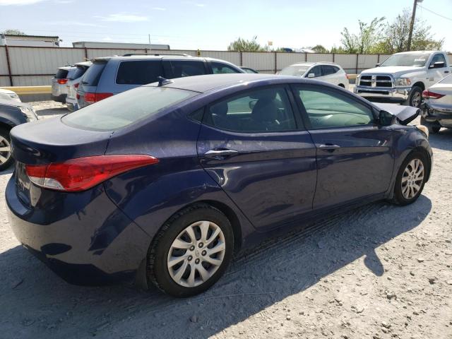 5NPDH4AE4DH194584 - 2013 HYUNDAI ELANTRA GLS BLUE photo 3