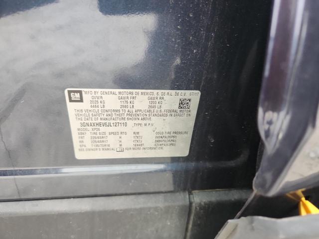 3GNAXHEV6JL127110 - 2018 CHEVROLET EQUINOX LS BLUE photo 13