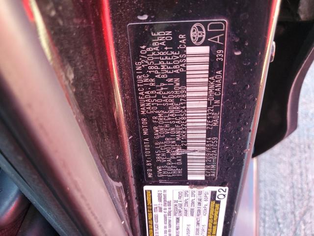 2T1KR32E85C417890 - 2005 TOYOTA COROLLA MA XR BLACK photo 12