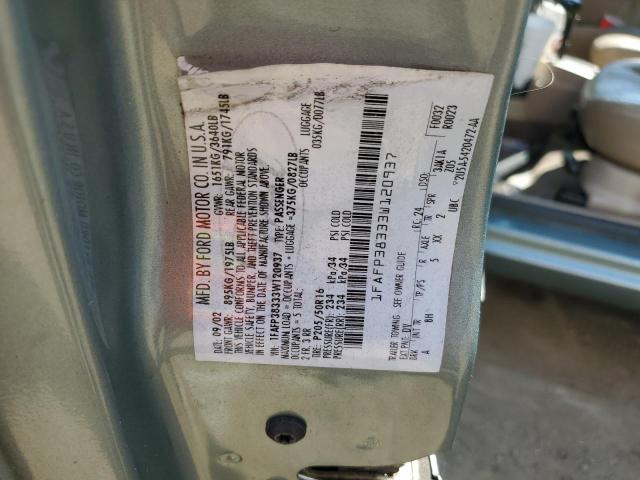 1FAFP38333W120937 - 2003 FORD FOCUS ZTS GREEN photo 13