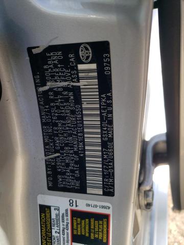 4T1BK1EB1EU116550 - 2014 TOYOTA AVALON BASE 银色 照片 12