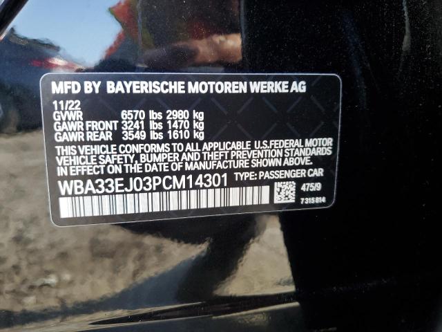 WBA33EJ03PCM14301 - 2023 BMW 760 XI BLACK photo 12