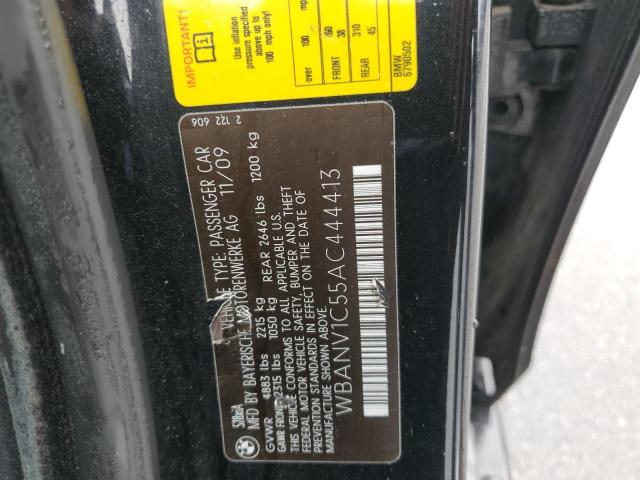 WBANV1C55AC444413 - 2010 BMW 528 XI BLACK photo 12