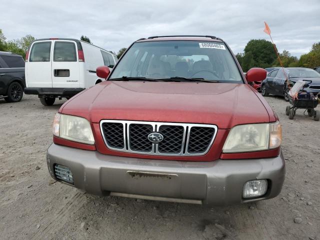 JF1SF65532H707487 - 2002 SUBARU FORESTER S RED photo 5