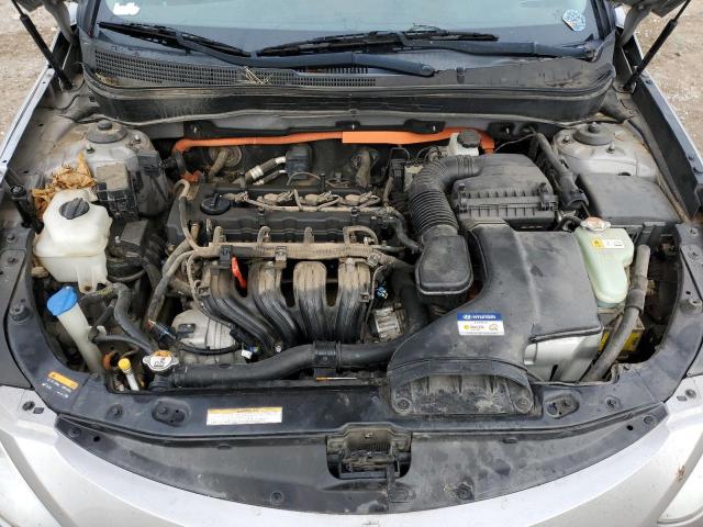 KMHEC4A49DA101796 - 2013 HYUNDAI SONATA HYBRID SILVER photo 11