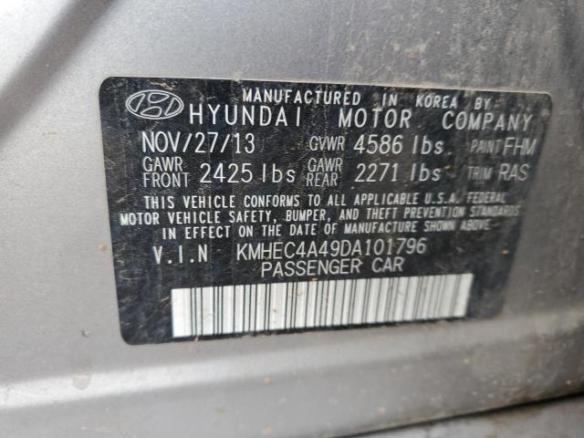 KMHEC4A49DA101796 - 2013 HYUNDAI SONATA HYBRID SILVER photo 13