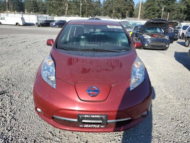 1N4AZ0CP8DC410042 - 2013 NISSAN LEAF S MAROON photo 5