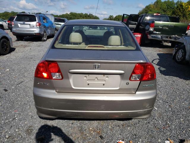 JHMES96635S008782 - 2005 HONDA CIVIC HYBRID SILVER photo 6