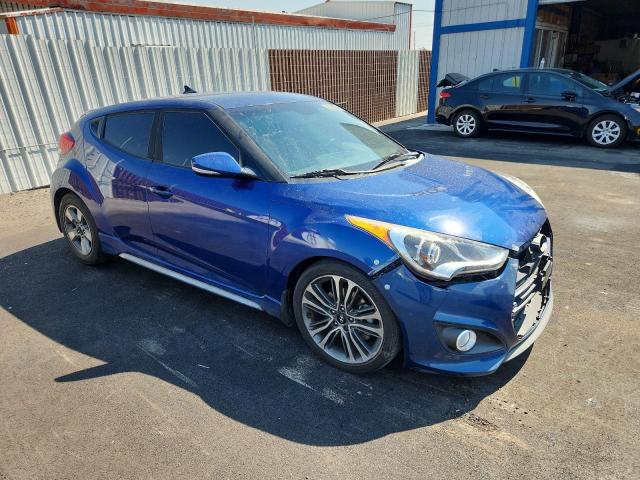 KMHTC6AE1GU297537 - 2016 HYUN VELOSTER TURBO BLUE photo 4