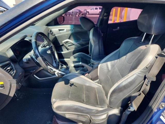 KMHTC6AE1GU297537 - 2016 HYUN VELOSTER TURBO BLUE photo 7