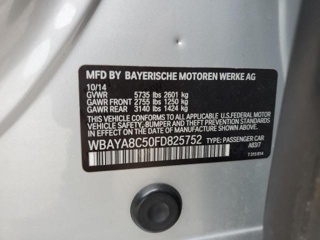 WBAYA8C50FD825752 - 2015 BMW 750 I SILVER photo 12