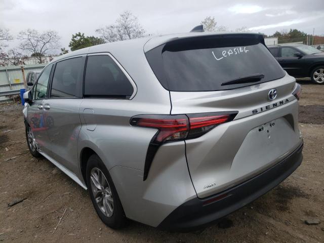 5TDKSKFC0MS033048 - 2021 TOYOTA SIENNA LE Gümüş foto 5