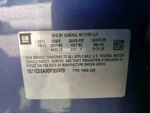 1G11C5SA9DF358479 - 2013 CHEVROLET MALIBU 1LT 蓝色 照片 13