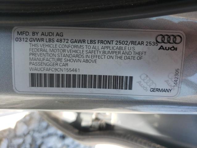 WAUCFAFC9CN155461 - 2012 AUDI A6 PREMIUM SILVER photo 12