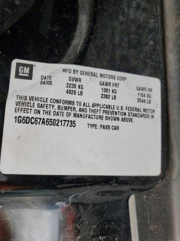 1G6DC67A650217735 - 2005 CADILLAC STS BLACK photo 12